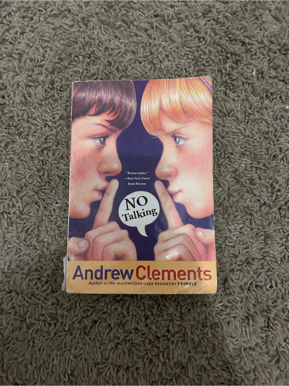 No Talking by Andrew Clements - Paperback Book, Purple Cover